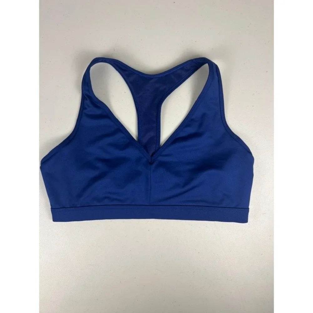 Victoria Sport Royal Blue Racerback Strappy Cage Back Sports Yoga Bra Large L